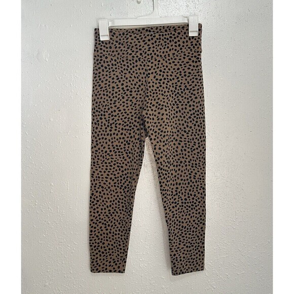 J. Crew Everyday High Rise Leopard Print Cropped Leggings Womens Size S Animal - Picture 1 of 8